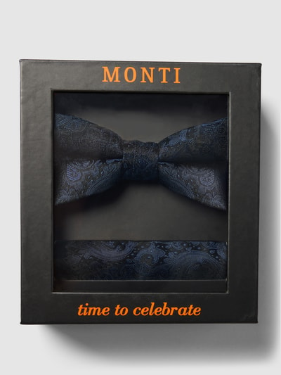 Monti Strik met all-over motief Marineblauw - 2