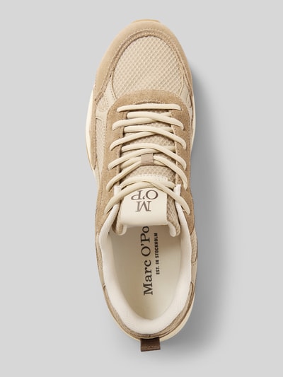 Productfoto, sneakers van echt rundleer van Marc O'Polo voor heren, beige tinten, mesh en suède texturen
