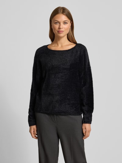 s.Oliver BLACK LABEL Regular fit gebreide pullover met viscose Zwart - 4