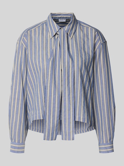 Jake*s Casual Hemdbluse mit Knopfleiste Jeansblau 2