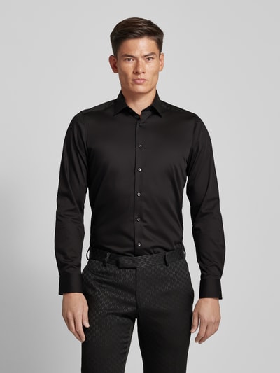 OLYMP Level Five Slim Fit Business-Hemd mit Knopfleiste Black 4