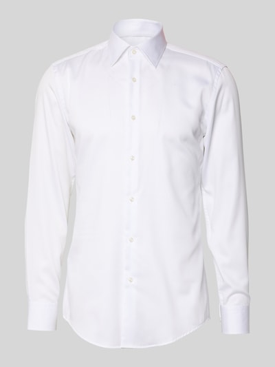 BOSS Slim Fit Businesshemd aus reiner Baumwolle Modell 'H-HANK KENT-C1' Weiss 1