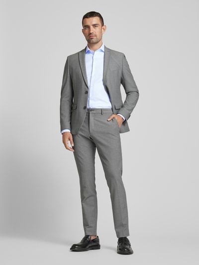 Profuomo Slim Fit Business-Hemd mit Haifischkragen Bleu 1