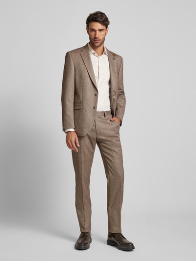 Jake*s Slim Fit Business-Hemd mit Kentkragen Sand 1