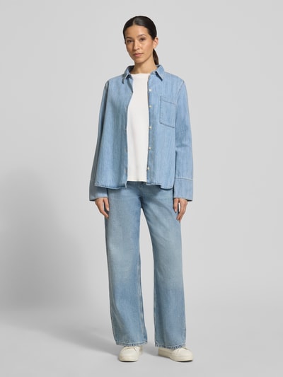 Marc O'Polo Regular Fit Jeansbluse aus reiner Baumwolle Hellblau Melange 1