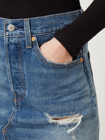 Levi's® Water<Less™ high rise jeansrok met labelpatch Jeansblauw - 3