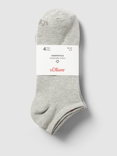 s.Oliver RED LABEL Sneakersocken mit Stretch-Anteil im 4er-Pack Mittelgrau 3