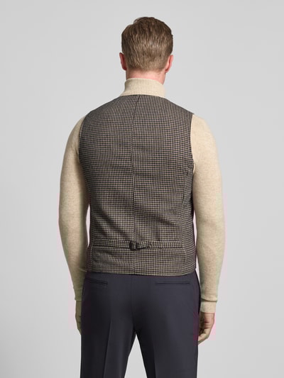 CG - Club of Gents Gilet met paspelzak op de borst, model 'Morley' Metallic blauw - 5
