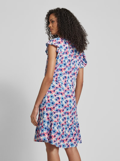 ICHI Mini-jurk met all-over print, model 'VERA' Lichtblauw - 5