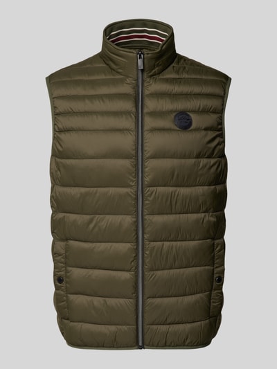 Christian Berg Men Bodywarmer met labelpatch Olijfgroen - 2