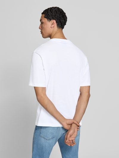 HUGO Blue T-shirt o kroju regular fit z czystej bawełny model 'NAYONIX' Biały 5