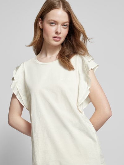 LIU JO SPORT T-Shirt mit Volants Offwhite 3