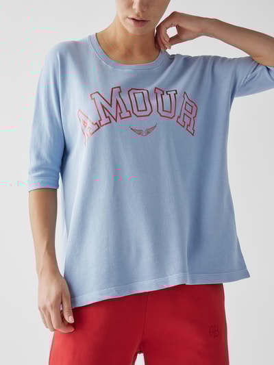 Zadig & Voltaire T-Shirt mit Statement-Print Ozean Blau 6