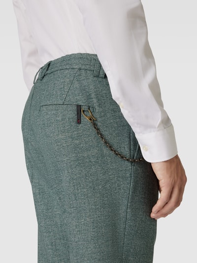 Cinque Spodnie z zakładkami w pasie i kieszeniami z tyłu model ‘Sandro’ Jasnozielony 3
