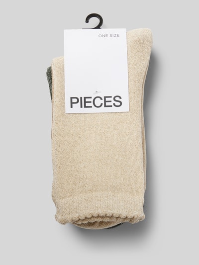 Pieces Socken aus Bio-Baumwoll-Mix Modell 'SEBBY' Gold 3