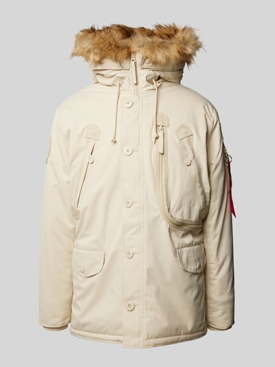 Alpha Industries Parka met opstaande kraag Offwhite - 1