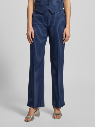 HUGO Regular Fit Bundfaltenhose mit Viskose-Anteil Modell 'HILANDO' Marine 4
