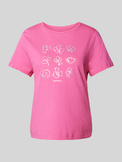 Tom Tailor T-Shirt mit Rundhalsausschnitt Pink 2