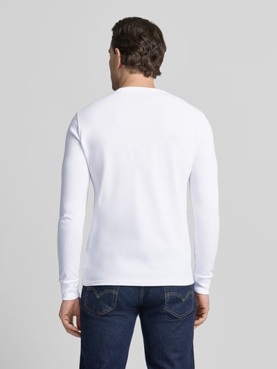 Polo Ralph Lauren Bluzka z długim rękawem o kroju custom fit z wyhaftowanym logo Biały 5