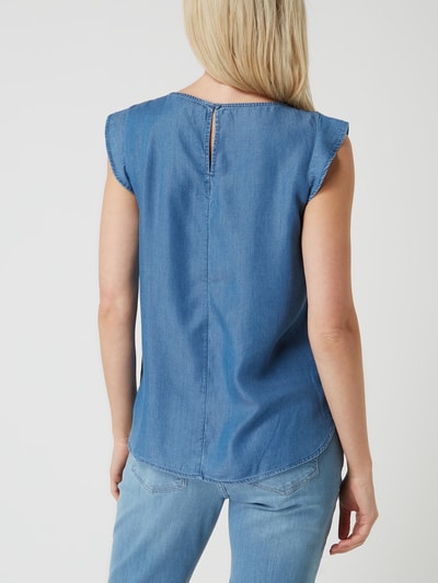 Tom Tailor Denim Blusentop aus Lyocell  Jeansblau 5