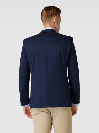 Carl Gross Slim fit 2-knoops colbert met reverskraag, model 'Sander' Marineblauw - 5