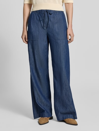 OPUS Weite Hose aus reiner Baumwolle Modell 'Melane line' Jeansblau 4