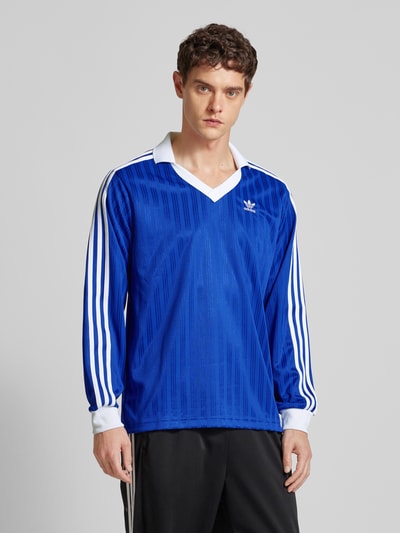 adidas Originals Shirt met lange mouwen en labelstitching Koningsblauw - 4