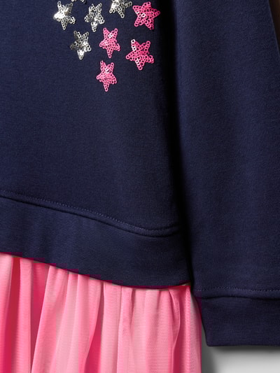 DANAMADE Jurk met pailletten, model 'Madita' Marineblauw - 2