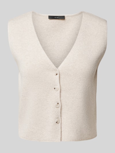 Oui Gilet in gebreide look Beige - 2