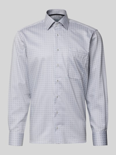 ETERNA Comfort fit zakelijk overhemd van katoen met kentkraag Middengrijs - 1