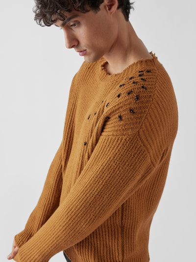 Dsquared2 Pullover mit Strasssteinbesatz Senfgelb 3