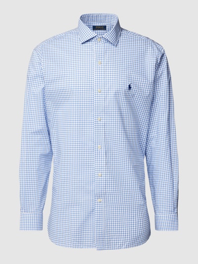 Polo Ralph Lauren Koszula biznesowa o kroju custom fit ze wzorem w kratę Błękitny 2