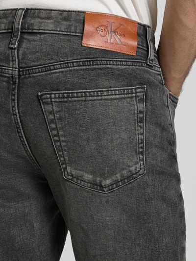 Calvin Klein Jeans Slim Fit Jeans mit Label-Patch Modell 'HEARST' Dunkelgrau 3