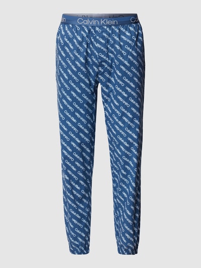 Calvin Klein Underwear Pyjamabroek met all-over logo Marineblauw - 2