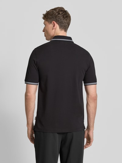 bugatti Regular Fit Poloshirt mit Logo-Stitching Black 5