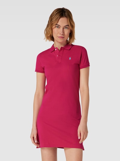 Polo Ralph Lauren Knielange jurk in polostijl Felroze - 4