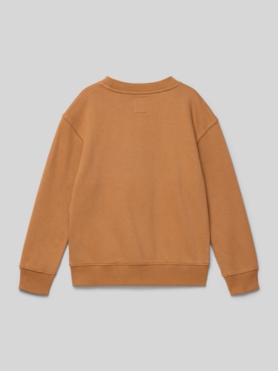 Garcia Regular fit sweatshirt met logoprint Cognac - 3