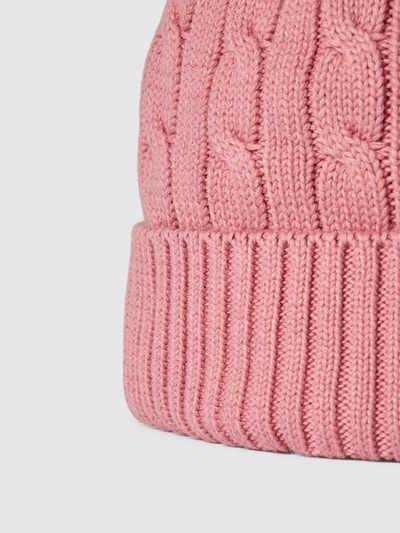 Polo Ralph Lauren Beanie mit Zopfmuster Modell 'HAT' Rose 2