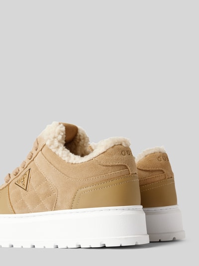 Guess Leren sneakers met voering van teddybont, model 'TERRIA' Beige - 2