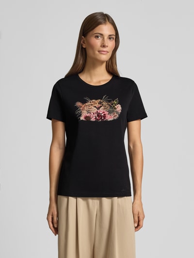 Marc Cain T-Shirt mit Motiv-Print Black 4