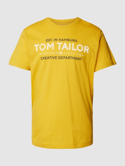 Tom Tailor T-Shirt mit Label-Print Senf 2