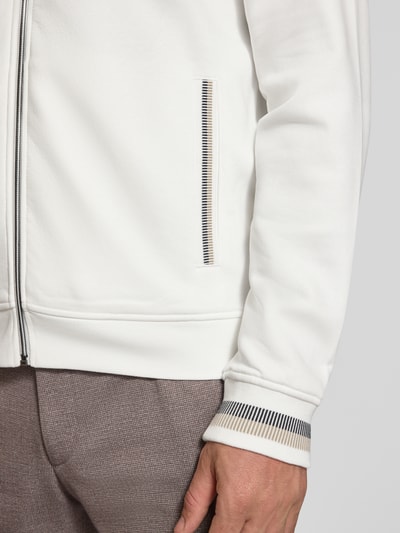 bugatti Sweatjacke mit Stehkragen Offwhite 3