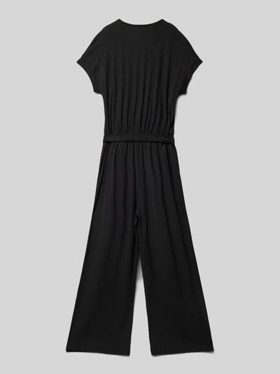 Blue Effect Jumpsuit aus Viskose-Mix mit V-Ausschnitt Black 3