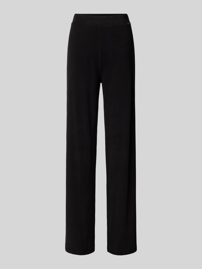 Guess Wide leg stoffen broek met labelapplicatie, model 'ELSA' Zwart - 2