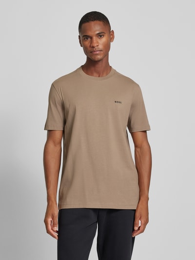 BOSS Green T-Shirt mit Label-Print Khaki 4