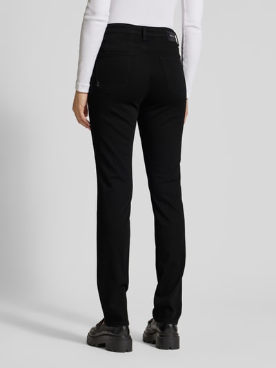 Brax Slim fit jeans met riemlussen, model 'Style.Mary Thermo' Zwart - 5