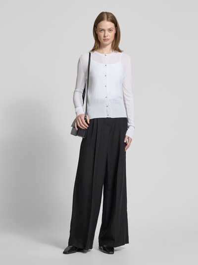 Max Mara Studio Cardigan mit Rundhalsausschnitt Modell 'CORINTO' Weiss 1