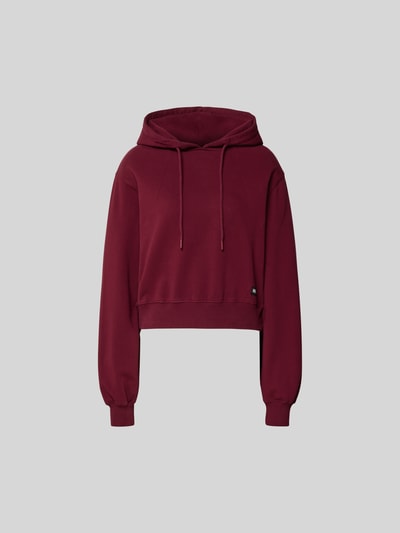 ROTATE Cropped Hoodie mit Logo-Patch Bordeaux 2
