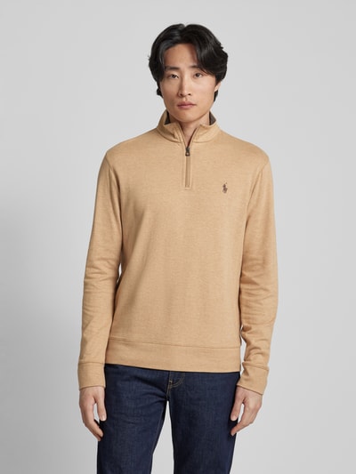 Polo Ralph Lauren Sweatshirt met korte ritssluiting Camel - 4