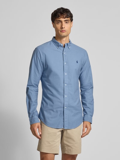 Polo Ralph Lauren Slim Fit Freizeithemd mit Button-Down-Kragen Blau 4